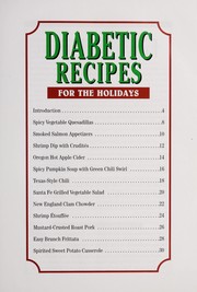 Front cover of Diabetic Recipes For the Holidays by Sacco Productions Limited Audrey Nilson Photography
