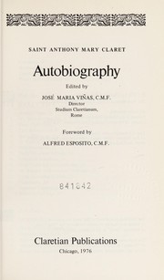 Front cover of Autobiografía by Claret y Clará, Antonio María Saint