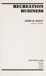 Front cover of Recreation business by John R. Kelly