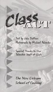 Cover of Class act by John DeMers