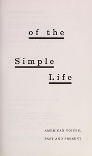 Cover of In Search of the Simple Life by David Emory Shi