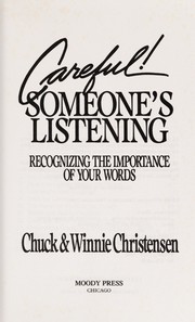 Front cover of Careful! someone's listening by Chuck Christensen