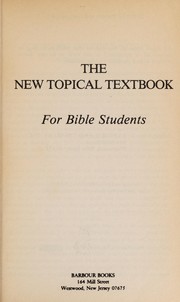 Front cover of The New topical textbook for Bible students by No Author