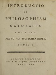Front cover of Introductio ad philosophiam naturalem by Petrus van Musschenbroek