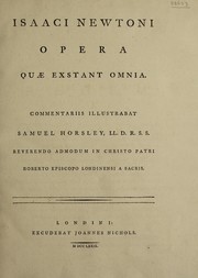 Front cover of Isaaci Newtoni opera quæ exstant omnia by John Conduitt