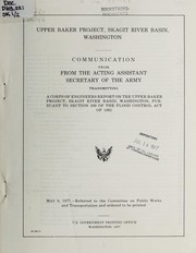 Cover of Upper Baker Project, Skagit River Basin, Washington by United States. Army. Corps of Engineers.