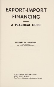 Cover of Export-import financing by Gerhard W. Schneider