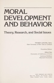 Cover of Moral development and behavior by Thomas Lickona