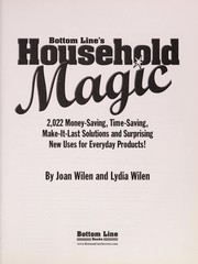 Cover of Bottom Line's household magic by Joan Wilen