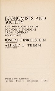 Front cover of Economists and society by Joseph Finkelstein