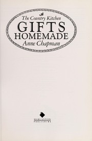 Front cover of Gifts homemade by Anne Chapman