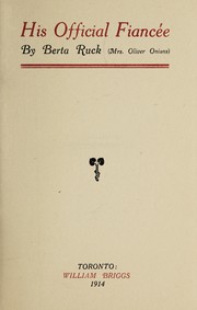 Front cover of His Official Fiancée by Berta Ruck