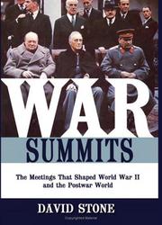 Cover of War summits by David Stone