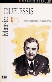 Front cover of Maurice Duplessis by Marguerite Paulin