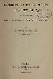Front cover of Laboratory experiments in chemistry to accompany Black and Conant's "Practical chemistry" by Newton Henry Black