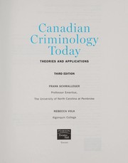 Cover of Canadian criminology today by Frank Schmalleger