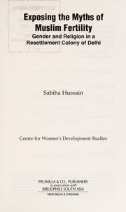 Front cover of Exposing the myths of Muslim fertility by Sabiha Hussain