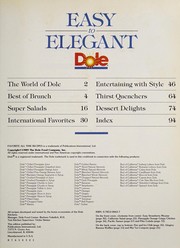 Cover of Easy to elegant by Unknown