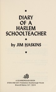 Front cover of Diary of a Harlem schoolteacher by James Haskins