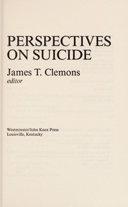 Front cover of Perspectives on suicide by James T. Clemons