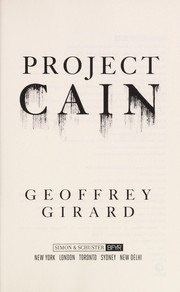 Front cover of Cain's blood by Geoffrey Girard