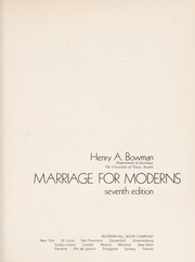 Front cover of Marriage for moderns by Henry Adelbert Bowman