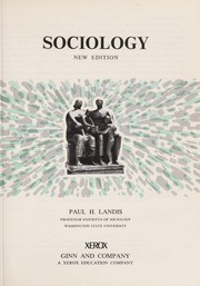 Cover of Sociology by Paul Henry Landis