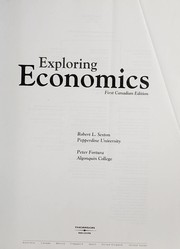 Cover of Exploring economics by Robert L. Sexton