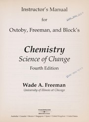 Front cover of Instructor's manual for Oxtoby, Freeman, and Block's Chemistry by Wade A. Freeman