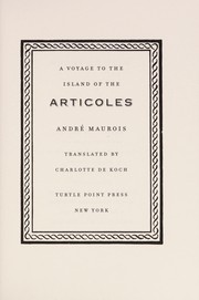 Front cover of Voyage au pays des Articoles by André Maurois