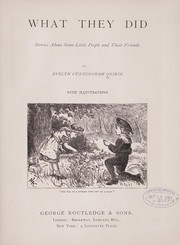 Front cover of What they did by Evelyn Cunningham Geikie