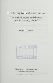 Cover of Rendering to God and Caesar by Daithi O Corrain