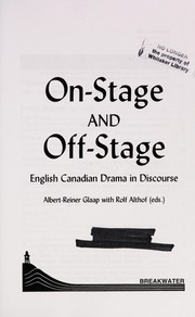 Front cover of On-stage and off-stage by Albert-Reiner Glaap