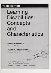 Cover of Learning disabilities by Wallace, Gerald