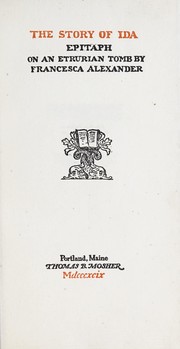 Cover of The story of Ida by Francesca Alexander