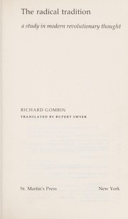 Front cover of The radical tradition by Richard Gombin
