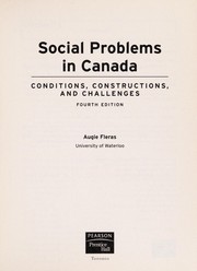 Front cover of Social problems in Canada by Augie Fleras