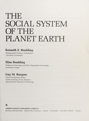 Front cover of The social system of the planet earth by Kenneth E. Boulding