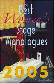 Front cover of The Best Women's Stage Monologues 2005 by D. L. Lepidus