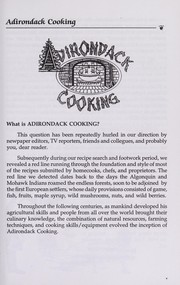 Cover of Adirondack cookbook by Armand Vanderstigchel