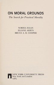 Cover of On moral grounds by Norma Haan