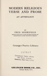 Cover of Modern religious verse and prose by Fred Merrifield