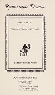 Cover of Renaissance Drama by Samuel Schoenbaum