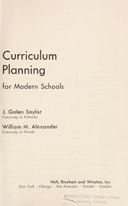 Cover of Curriculum planning for modern schools by J. Galen Saylor