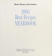 Front cover of Better Homes and Gardens 1993 Best Recipes Yearbook by Connie Schrader