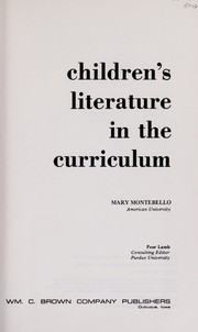 Front cover of Children's literature in the curriculum by Mary Montebello
