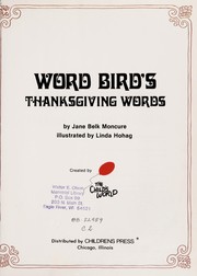 Front cover of Word Bird's Thanksgiving words by Jane Belk Moncure
