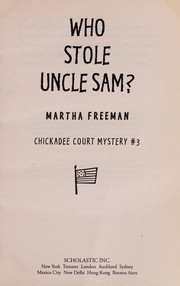 Front cover of Who stole Uncle Sam? by Martha Freeman