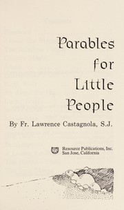 Front cover of Parables for little people by Lawrence A. Castagnola