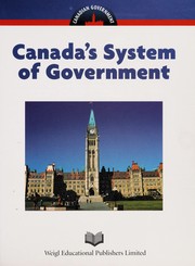Front cover of Canada's system of government by Unknown
